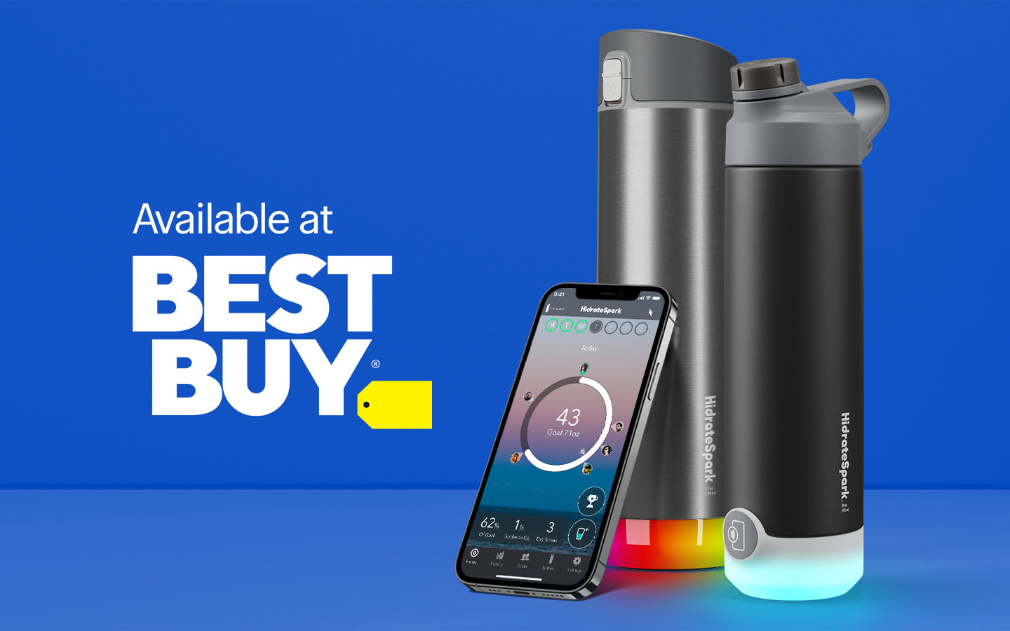 HidrateSpark Smart Water Bottles Launch in Best Buy Nationwide