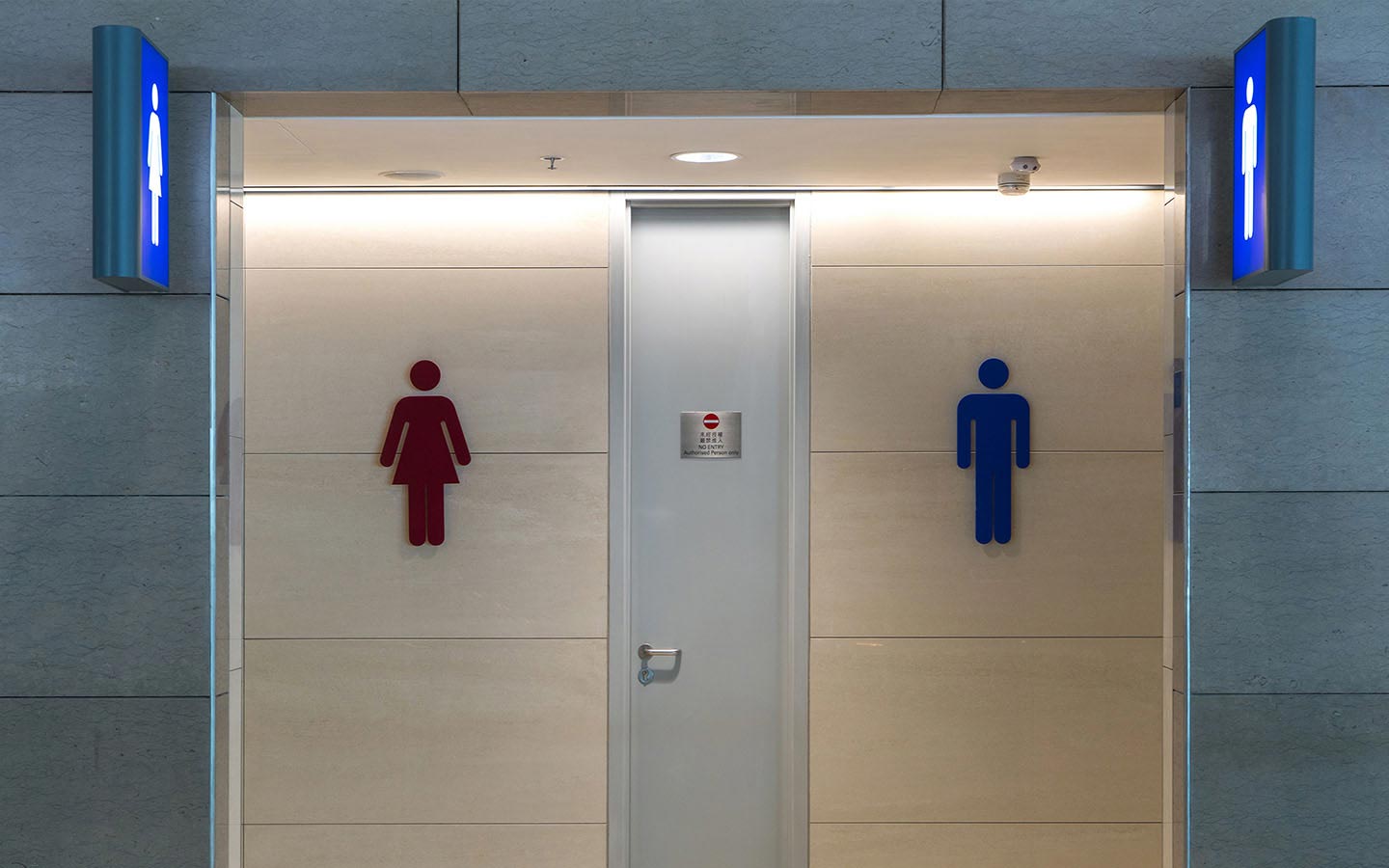 An image of two bathrooms to answer the question: Why do I pee so much when I drink water?