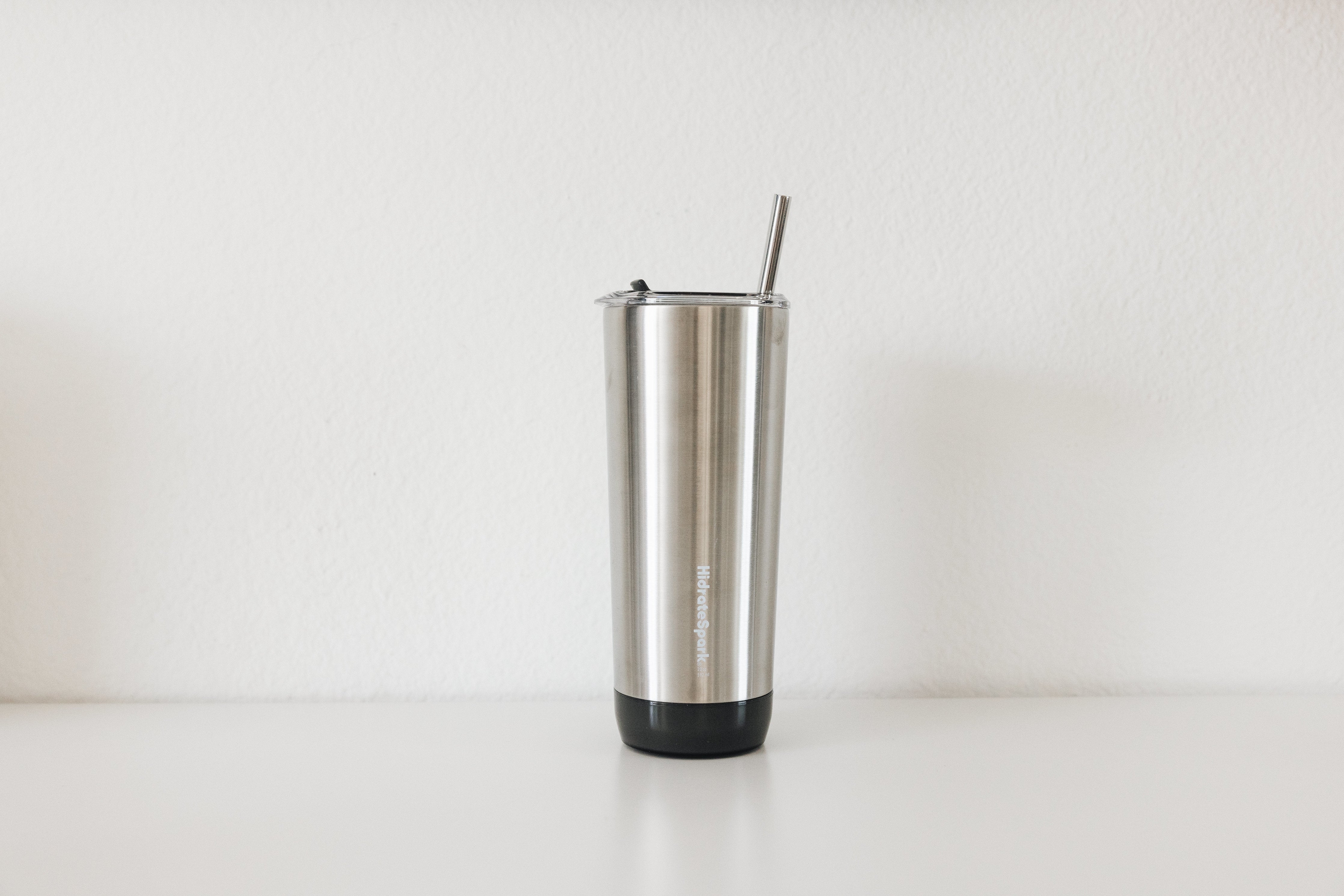 Flavored water in a HidrateSpark bottle.