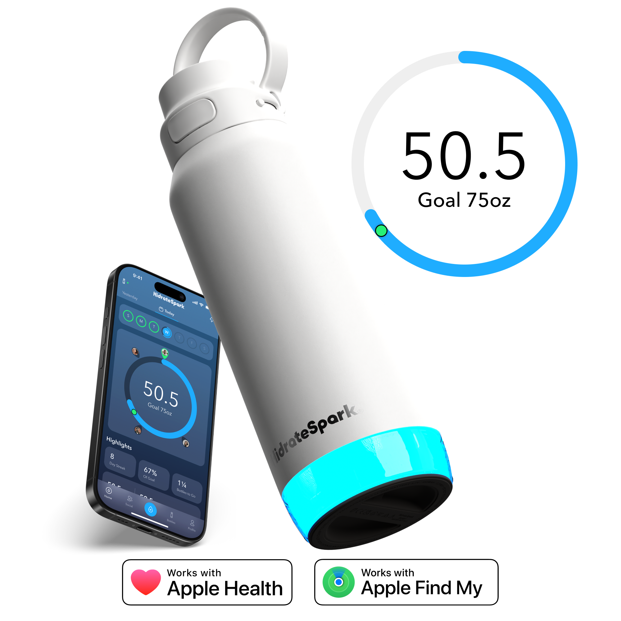 32 oz HidrateSpark PRO 2 – Smart Bottle - Bluetooth Water Tracker
