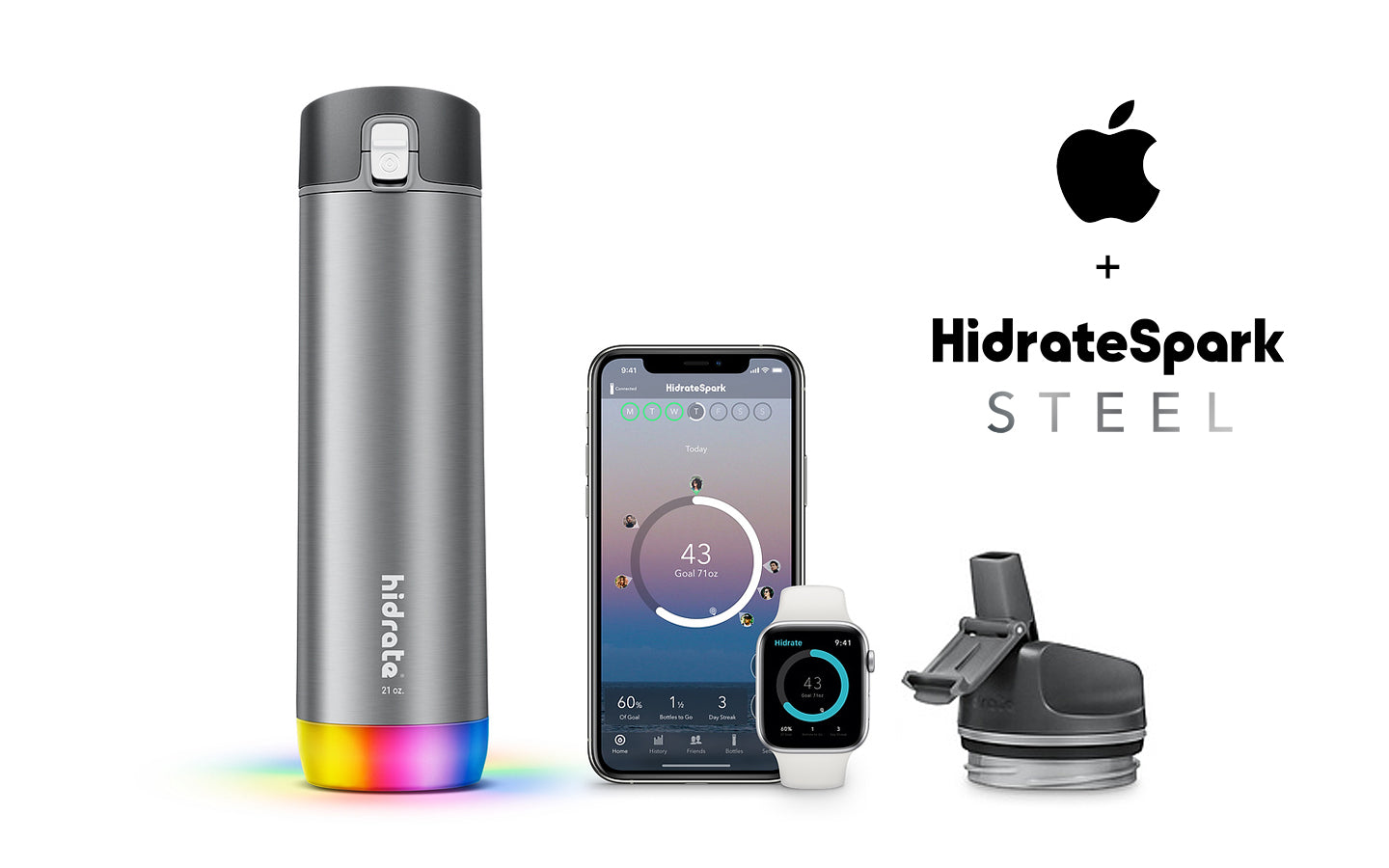 Available Exclusively at Apple.com: HidrateSpark STEEL Bundle