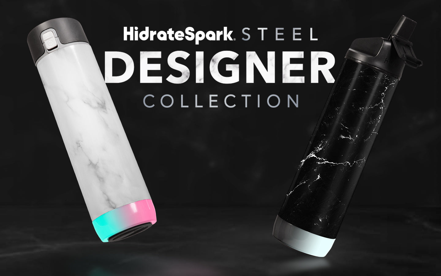 Introducing the Designer Collection in Marble! The latest from HidrateSpark STEEL