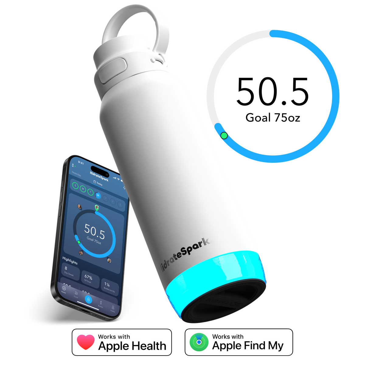 32 oz HidrateSpark PRO 2 – Smart Bottle - Bluetooth Water Tracker